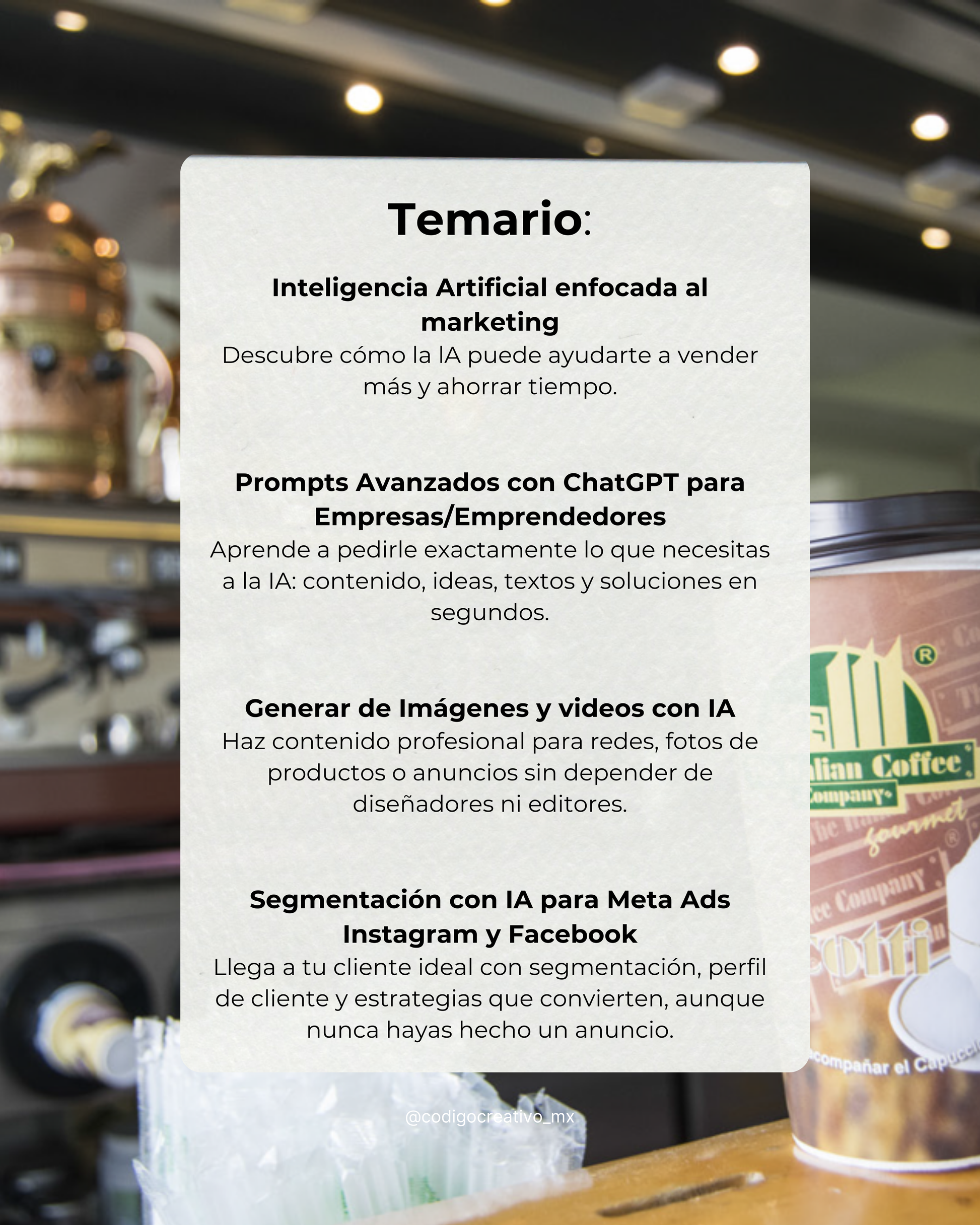 Taller "Domina la inteligencia artificial para tu negocio" - 26 de Septiembre